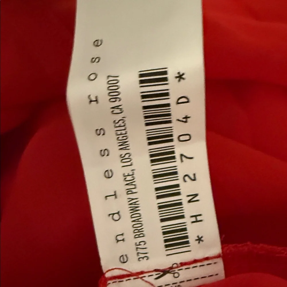Endless Rose Vibrant Red Ruffle Strapless Dress Small - Picture 9 of 10